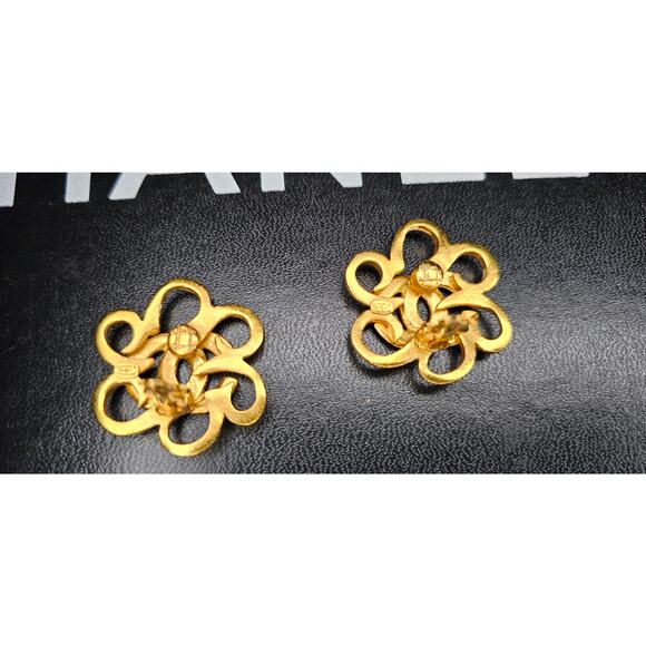 CHANEL Pre-Owned 1996 CC Flower clip-on earrings - Picture 5 of 6